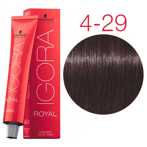 Schwarzkopf Igora Royal 4-29 (Средний коричневый пепельный фиолетовый) - Краска для волос