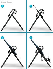 Инверсионный стол Start Line Traction с подушкой SLFIT03S-BB сине-бирюзовый