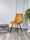 фото 2 Стул CHILLI SQUARE BLUVEL-68 желтый, велюр / черный каркас М-City на profcook.ru