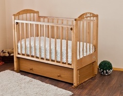 С 580 Кровать детская "Регина" накладка №23 (бабочки) (шоколад)