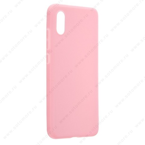 Накладка силиконовая Soft Touch ультра-тонкая для Xiaomi Mi 8 Pro розовый