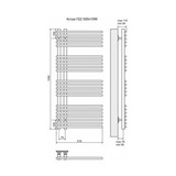 Полотенцесушитель электрический Terminus Астра П22 500x1096, ТЭН HT-1 300W, левый/правый