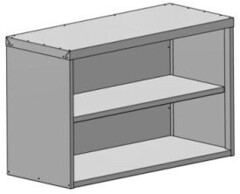 Полка настенная полуоткрытая ПНП-1000/400/600