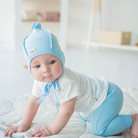Baby hat 3-18 months - Light Denim