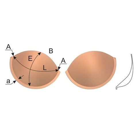 Чашки балконет пуш-ап бежевые (70В-75А-65С), Беларусь