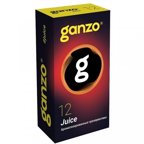Презервативы ароматизированные Ganzo Juice Black Edition, цветные 12 шт.