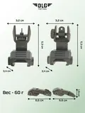 Мушка и целик на планку высокие, DLG Tactical
