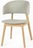 Стул Lolly деревянный и светло-серая ткань