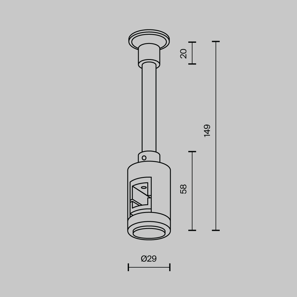 Крепление настенное Wall одинарное удлиненное Maytoni Technical TRA155CW-SL1-PT