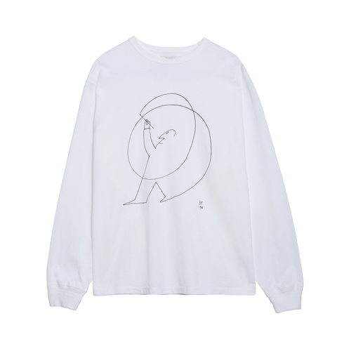 LONG SLEEVE CREW-NECK TEE (SAUL STEINBERG)