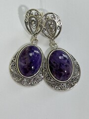 Капор (серьги из серебра)