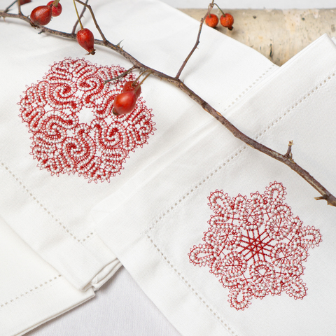 Набор салфеток "Кружевные снежинки"