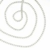 Цепь жемчуг, ш. 2 мм, белый в серебряной оправе