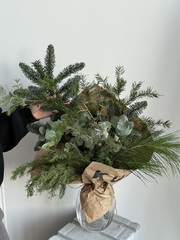 Хвоя - охапка для вазы из нобилиса, эвкалипта, кедра, кипариса и пихты
