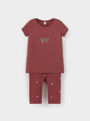 пижама  для девочки  К 1647/шоколадный десерт,сердечки