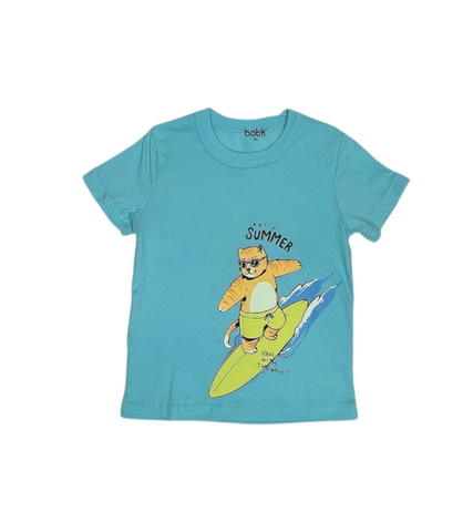 032_БК24 Футболка кор.рукав д/м, бирюзовый