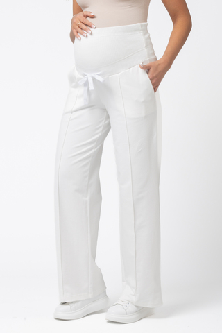 Спортивные брюки для беременных 15828 молочный