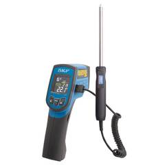 Advanced infrared thermometer with adjustable emissivity with contact probe TKTL 21