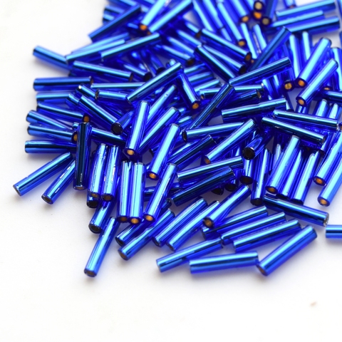 Стеклярус Тохо 9 мм 0028 ярко синий