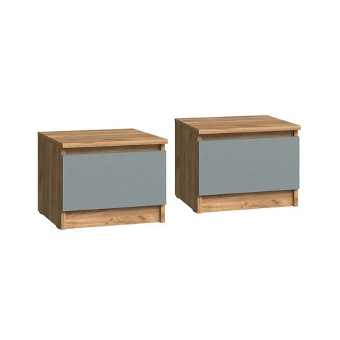 Челси Color Тумбы прикроватные (Сумеречный голубой, Дуб крафт)
