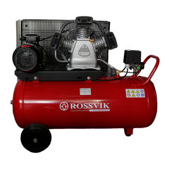 Компрессор ROSSVIK СБ4/С-100.LB75, 950 л/мин, 10 бар, ресивер 100 л, 380 В/5,5 кВт, красный