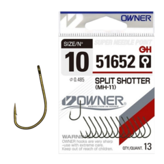 51652 № 12  Крючки OWNER/C'ULTIVA (MH-11) SPLIT SHOTTER / продажа от 5 уп.