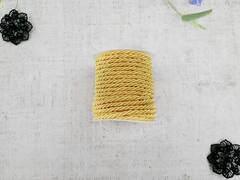 Шнур витой мебельный, ш. 4 мм, матовый жёлтый