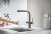 Aquatek AQ1385BGM AQ1385BGM ЕВРОПА смеситель для кухни с подключением к фильтру питьевой воды, шлиф. черный хром