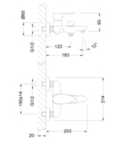 Смеситель для ванны с монолитным изливом LEMARK NERO LM0214C