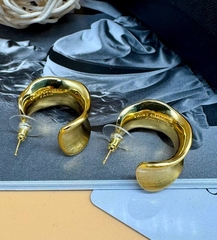 Серьги широкие полуконго style by YSL