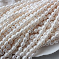 Жемчуг натуральный речной, рис, 8,8-11 мм, 1 нить, Ж029
