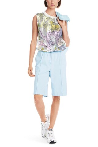 Marc Cain Sports Топ трикотажный в полоску с цветочным узором