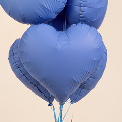 Г 18''/46 см, Сердце, Матовый, Голубой Лотос, 1 шт.