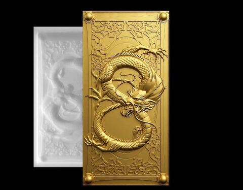 Силиконовый молд № 2123 накладка Дракон