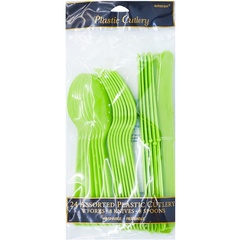 Столовые приборы пласт Kiwi Green 24шт