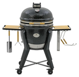 Гриль керамический Monolith Grill TWO.66 (Lechef) черный с боковыми столиками и подставкой