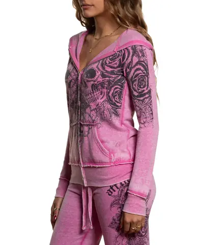 Affliction | Худи мужское Forgotten Burnout Zip-Up Hoodie AWV28861 слева