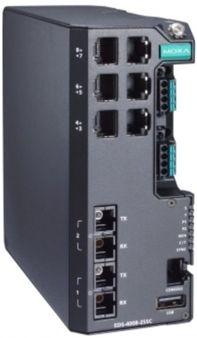 Коммутатор управляемый MOXA EDS-4008-2SSC-HV-T