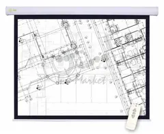 Экран Cactus 180x180см Motoscreen CS-PSM-180x180 1:1 настенно-потолочный рулонный (моторизованный привод)