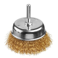 MIRAX 75 мм, витая стальная латунированная проволока 0.3 мм, щетка дисковая для дрели (35147-075)