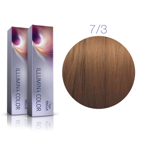 Wella Professional Illumina Color 7/3 (Блонд золотистый) - Стойкая крем-краска для волос