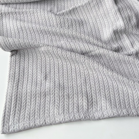 Плед вязаный "Светло серый"