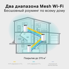 Точка доступа Wi-Fi TP-LINK Deco S4(3-pack) AC1200 Домашняя Mesh Wi-Fi система, 867 Мбит/с на 5 ГГц + 300 Мбит/с на 2,4 ГГц, поддержка стандартов 802.11ac/a/b/g/n, 2 гигабитных порта Ethernet для М4R, 2 встроенные антенны, (089726)