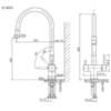 Sancos Arno SC4005MB Смеситель для кухни с гибким изливом и возможностью подключения фильтра для воды, цвет матовый черный