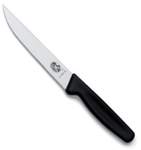 Нож кухонный Victorinox разделочный, лезвие 12 см узкое, черный (5.1803.12)