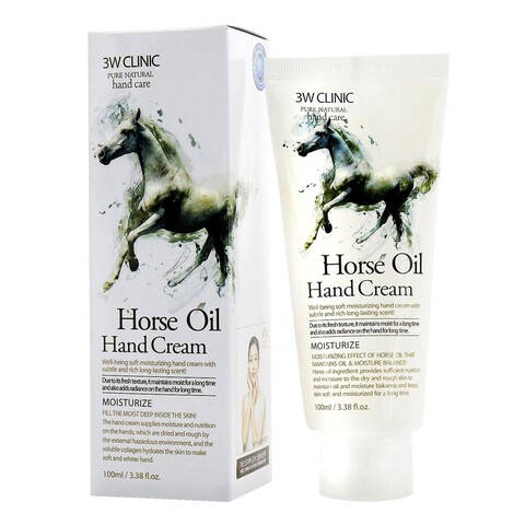 3W Clinic Moisturizing hand cream horse oil Крем для рук с лошадиным маслом