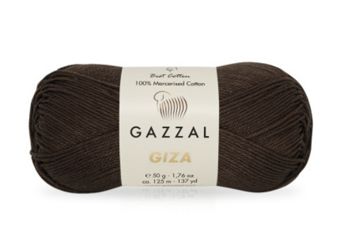 Пряжа Gazzal Giza 2486 горький шоколад