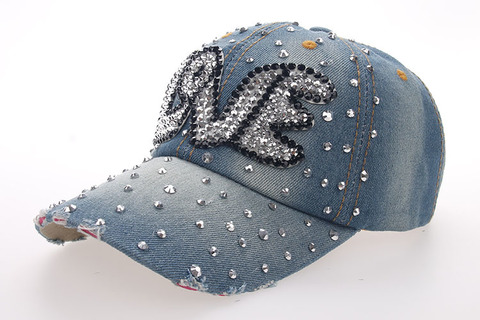 Baseball Jean Caps Women Rhinestone baseball cap - series 2