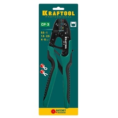 KRAFTOOL CP-3, 0.5 - 6 мм2, для изолированных наконечников и соединительных муфт, пресс-клещи (45461-3)