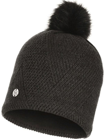 Шапка вязаная с флисом Buff Hat Knitted Polar Disa Black фото 1